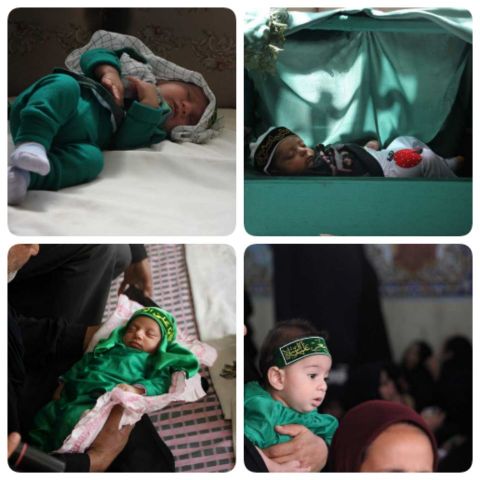 گزارش تصویری مراسم شیرخوارگان حسینی مخصوص خواهران شنبه ۱۳۹۶/۷/9